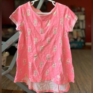 PINK PINEAPPLE PRINT T-SHIRT